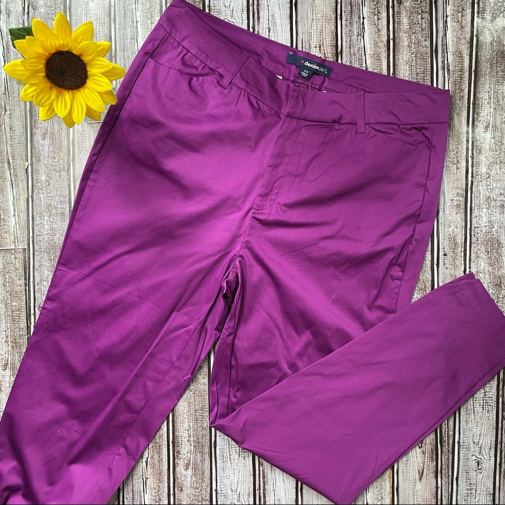 Denim 24/7 purple pants NWOT size 14 W